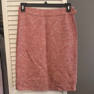Nina Ricci Red Light Weight Tweed Skirt NWT 40
